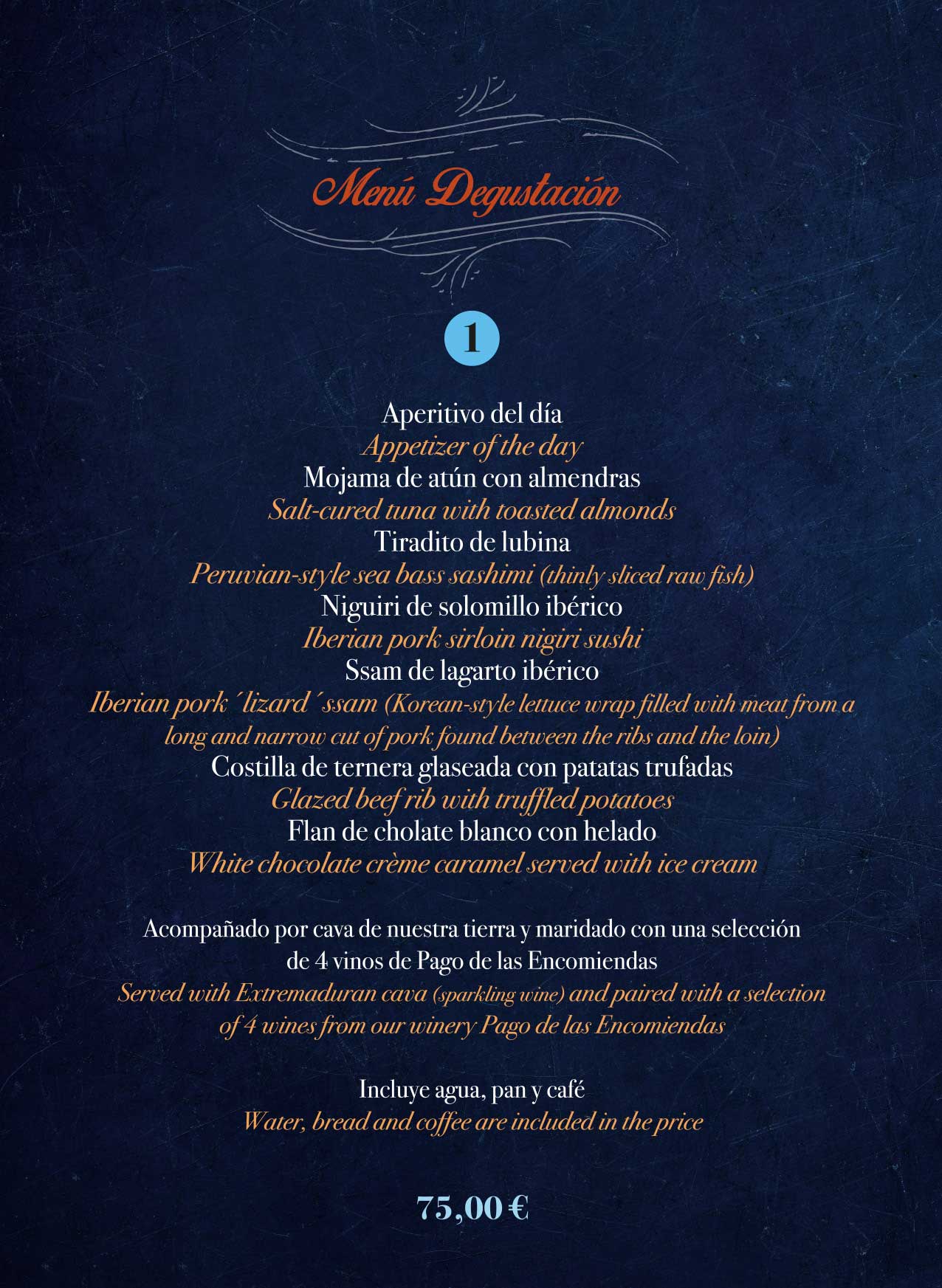 MENÚ DEGUSTACIÓN 1